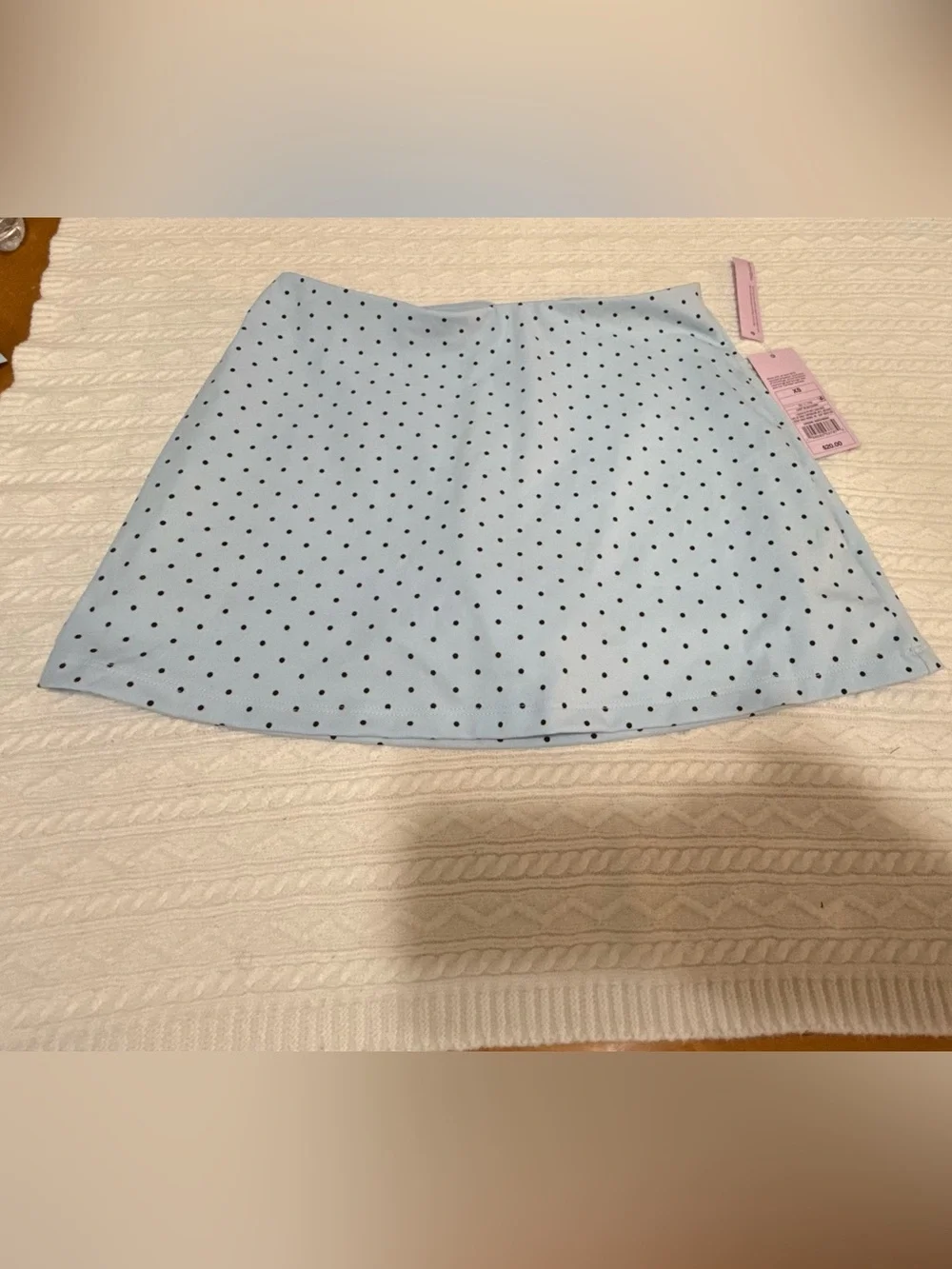 Women’s Light Blue Polka Dot Shorts